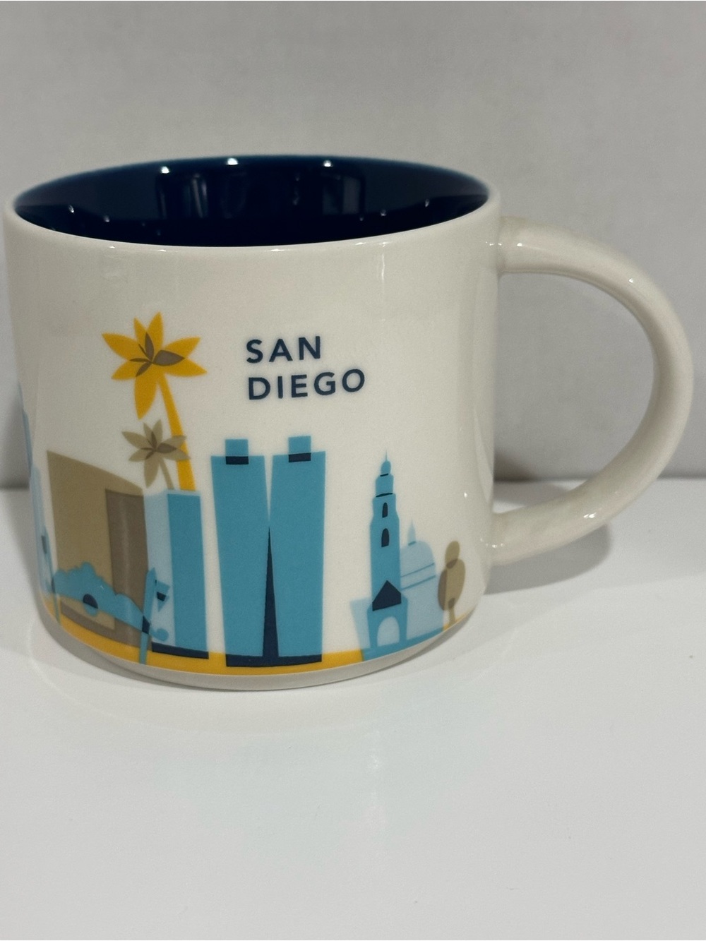 Starbucks San Diego Skyline Mug - Blue and Yellow